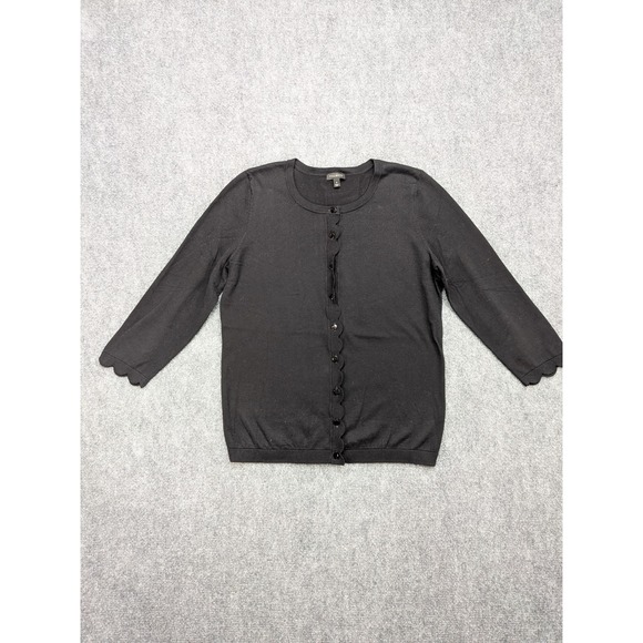 Talbots Sweaters - Talbots Womens Cardigan‎ Small Scalloped Trim Old Money Capsule Career Layering